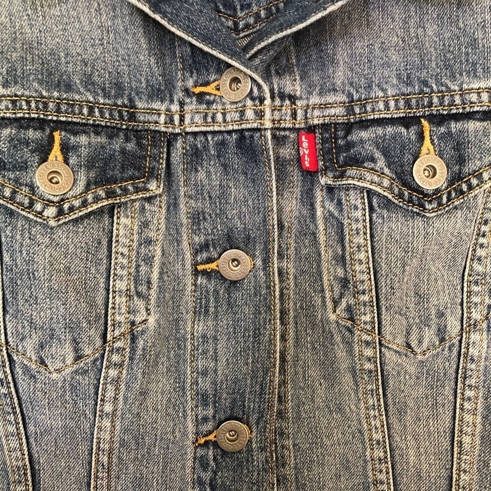 LEVI’S Denim Button Up Vest - Picture 3 of 6